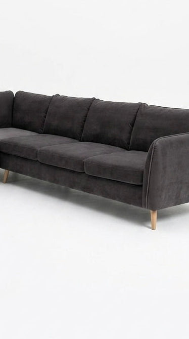 County | 5-sits med schäslong | Sammet