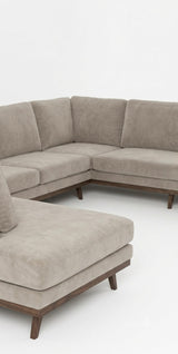 Stockholm | 6-sits med schäslong & divan | Sand Beige