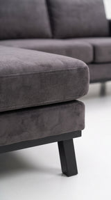 Copenhagen | 4.5-seater sofa with chaise longue in velvet