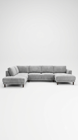Cleveland | 4 sits med schäslong & divan – GREIGE