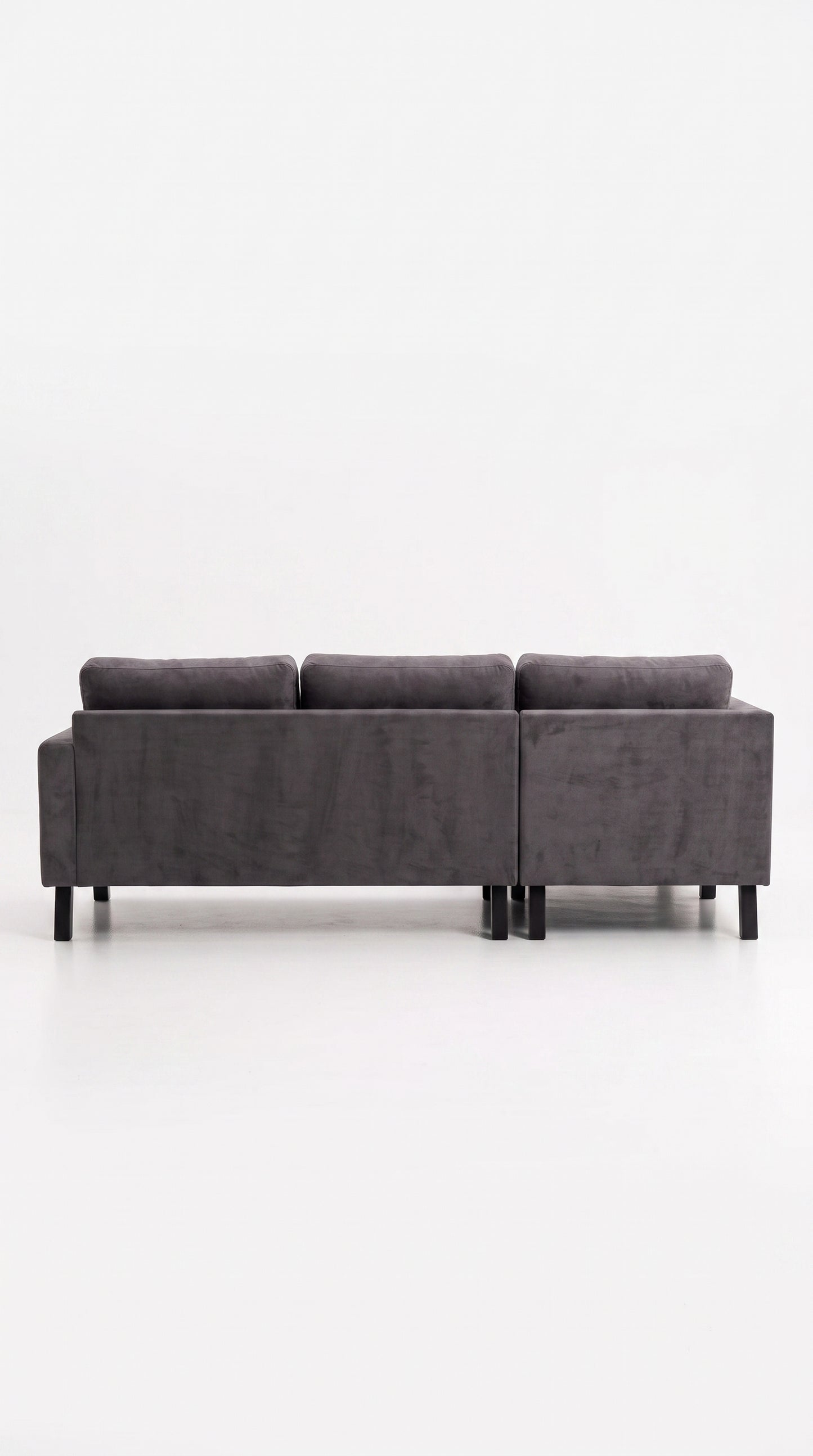 Copenhagen | 4.5-seater sofa with chaise longue in velvet